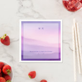 Serene Lavender Watercolor Mountains Servet (Insitu)