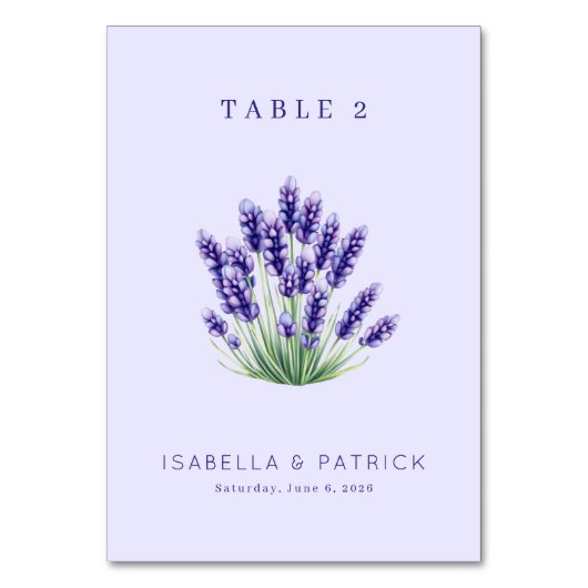 Serene Lavender Waterverf Bloemen Kaart (Voorkant)