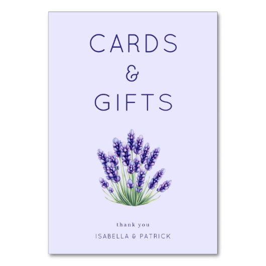 Serene Lavender Waterverfboeket Kaart (Voorkant)