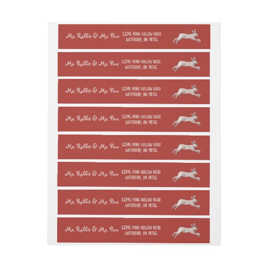 Serene Leaping Rabbit - Rood (Vel)