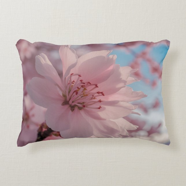 Serene Lente Bloem Kunst  Accent Kussen (Voorkant)
