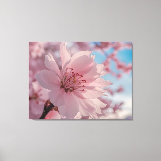 Serene Lente Bloem Kunst Canvasprint Canvas Afdruk (Voorkant)