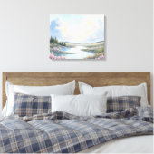 Serene lente rivier landschap - Gerestaureerd 8K o Canvas Afdruk (Insitu (Slaapkamer))