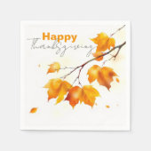 Serene levendige Herfst Maple verlaat Thanksgiving Servet (Voorkant)