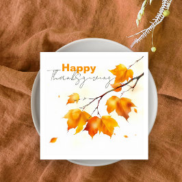 Serene levendige Herfst Maple verlaat Thanksgiving Servet