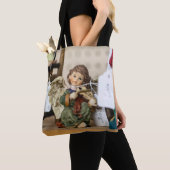 Serene Lezing Engel Figurine Tote Bag (Dichtbij)