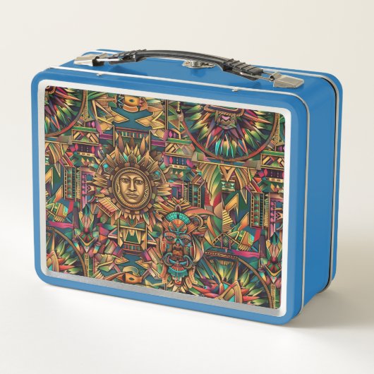 Serene lichtblauwe "levendige historische embleem" (Achterkant)