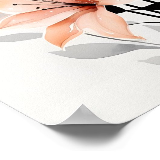 Serene Lily Blooms muurkunst Poster (Hoek)