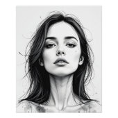 Serene Line Portrait Perfect Poster (Voorkant)