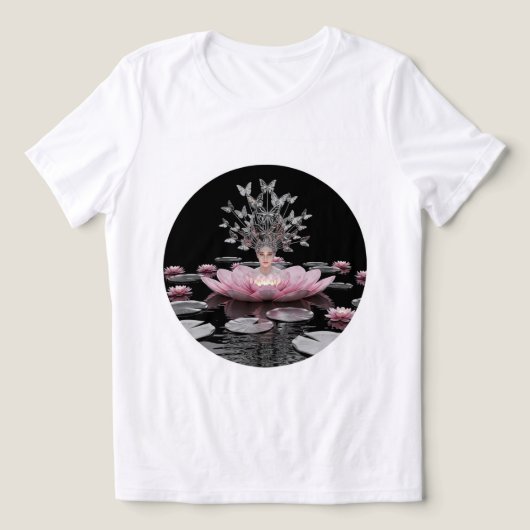 Serene Lotus Queen T-shirt 👑🌺 (Design voorkant)