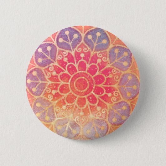 Serene Mandala Ronde Button 5,7 Cm (Voorkant)