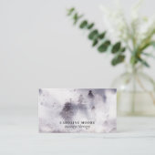 Serene Massage Therapy Mist Trees Watercolor Visitekaartje (Staand voorkant)
