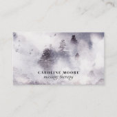 Serene Massage Therapy Mist Trees Watercolor Visitekaartje (Voorkant)