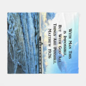 SERENE MATTHEW 19:26 FOTO ONTWERP FLEECE DEKEN (Voorkant (Horizontaal))