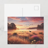 Serene Meadow bij zonsopgang Briefkaart (Voorkant / Achterkant)