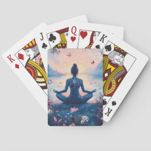 Serene meditatie bij zonsopgang (2) pokerkaarten