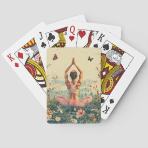 Serene meditatie bij zonsopgang (3) pokerkaarten
