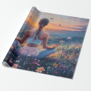 Serene meditatie bij zonsopgang (4) cadeaupapier