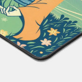 Serene Meditatie Desk Mat | Anime Girl Mediteren (Hoek)