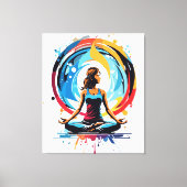 Serene Meditatie Energy Flow Art Canvas Afdruk (Voorkant)