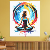 Serene Meditatie Energy Flow Art Canvas Afdruk (Insitu (Woonkamer))
