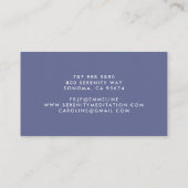 Serene Meditatie Instructeur Mist Trees Waterverf Visitekaartje (Achterkant)