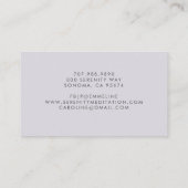 Serene Meditatie Instructeur Mist Trees Waterverf Visitekaartje (Achterkant)