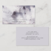 Serene Meditatie Instructeur Mist Trees Waterverf Visitekaartje (Voorkant / Achterkant)