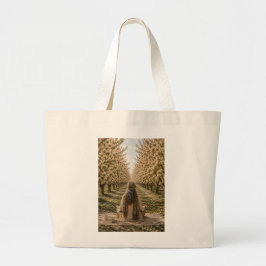 Serene Meditation Blooming Orchard Floral Tote Bag