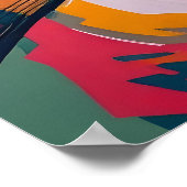 Serene mediterende Boeddha Abstracte kunstwerken Poster (Hoek)