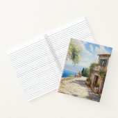 Serene Mediterranean Coastal Spiral Notitieboek (Binnen)
