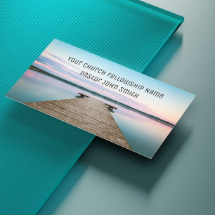 SERENE meer met steiger Kerkgroepskaarten Visitekaartje
