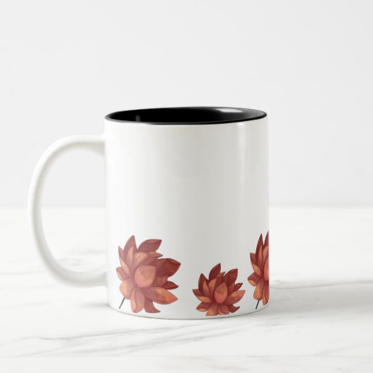 Serene Meisje & Roze Lotus Bloem Mok (Links)