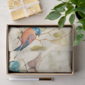 Serene melodieën: vogelkooi decoupage tissuepapier (Geschenk)