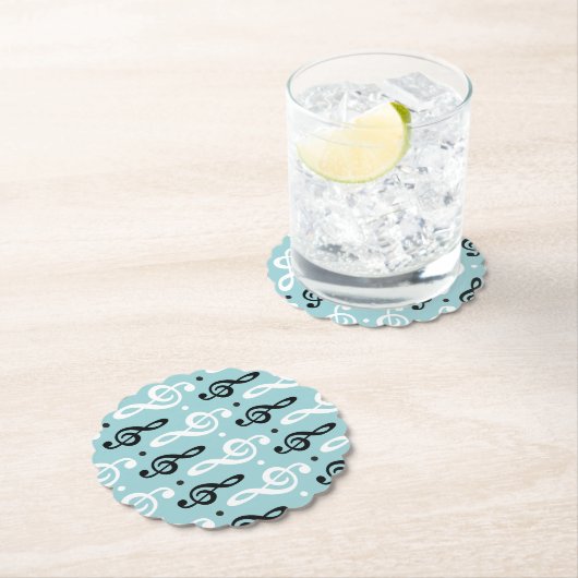 Serene Melodies Treble Clef Kartonnen Onderzetters (Insitu)