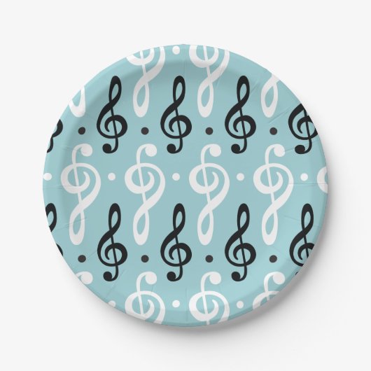 Serene Melodies Treble Clef Papieren Bordje (Voorkant)