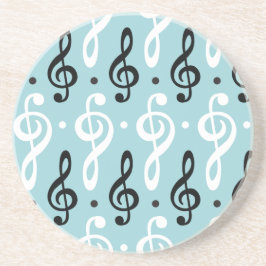 Serene Melodies Treble Clef Zandsteen Onderzetter