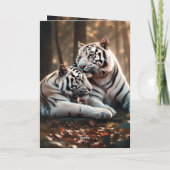 Serene metgezellen van de witte tijger kaart (Achterkant)