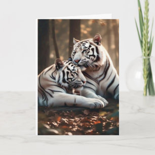 Serene metgezellen van de witte tijger kaart