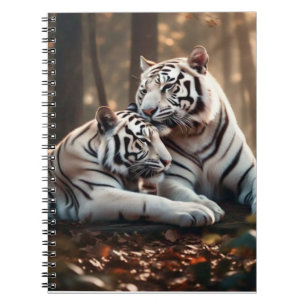 Serene metgezellen van de witte tijger notitieboek