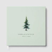 Serene Mint Evergreen Tree Gastenboek (Voorkant)