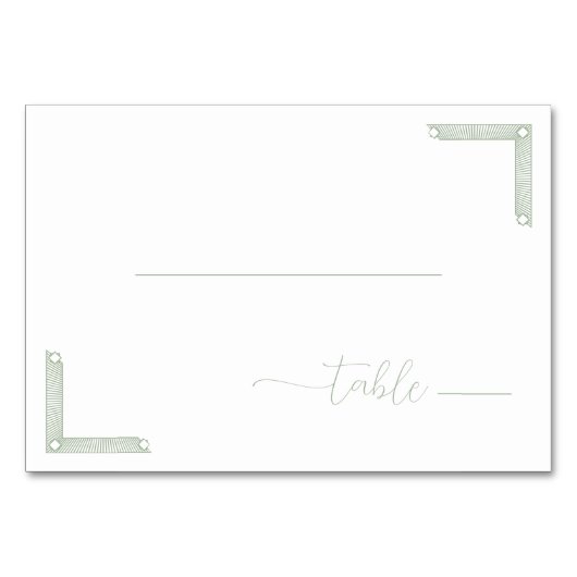 Serene Mint Geometrische Accenten Kaart (Voorkant)