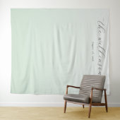 Serene Mint Gradient Calligraphy Wandkleed (In Situ (horizontaal))