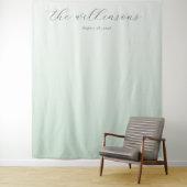 Serene Mint Gradient Calligraphy Wandkleed (In situ)