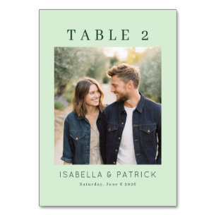 Serene Mint Minimalistische Foto Kaart