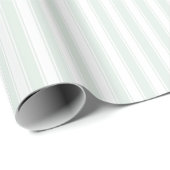 Serene Mint Minimalistische Strepen Cadeaupapier (Rol Hoek)