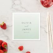 Serene Mint Minimalistische Typografie Servet (Insitu)