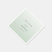 Serene Mint Minimalistische Typografie Servet (Hoek)