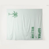 Serene Mint Palm Boom Wandkleed (Voorkant (horizontaal))