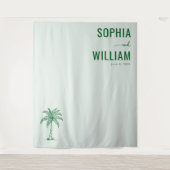 Serene Mint Palm Boom Wandkleed (Voorkant)